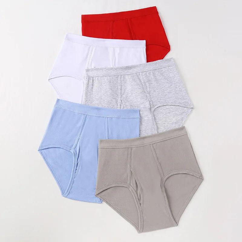 Men's Briefs Sexy Underwear Men 100%Cotton Soft Underpants Comfortable Solid Panties Male High Waist Breathable Underwear Cuecas