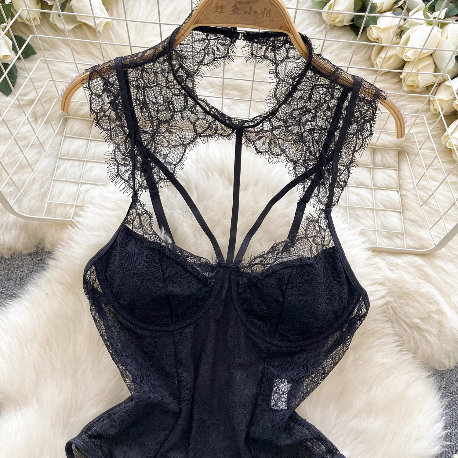 Summer Women Hot Girl Camis Jumpsuit Tank Top Mesh Lace Hollow Out Slim Fit Crop Top for Stylish and Sexy Look