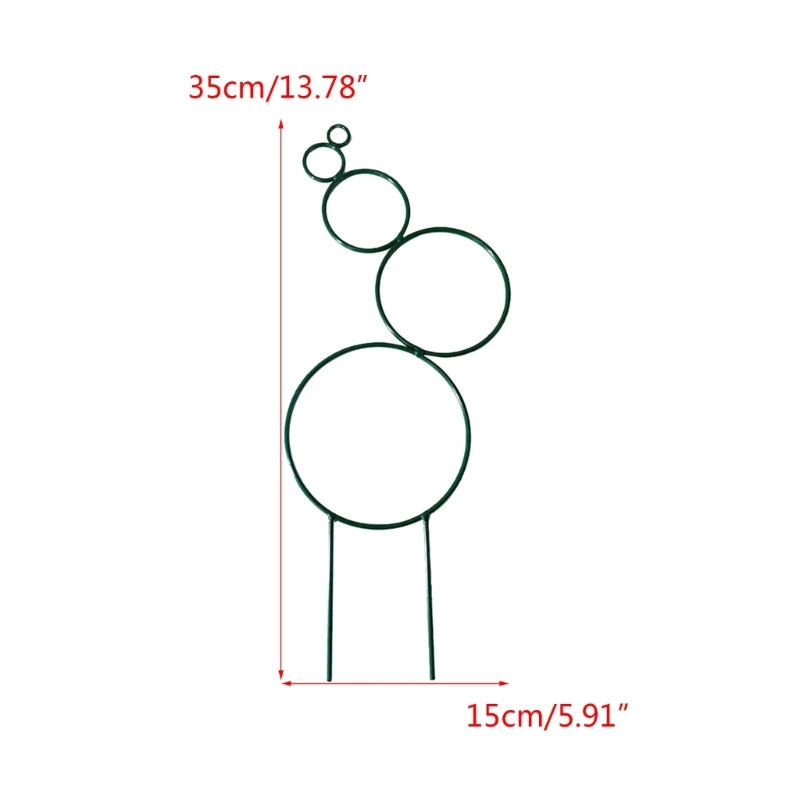 14” Round Climbing Vine Trellis Metal Iron Plant Support Frame Garden Balcony Plant Flower Trellis Vegetables Bracket
