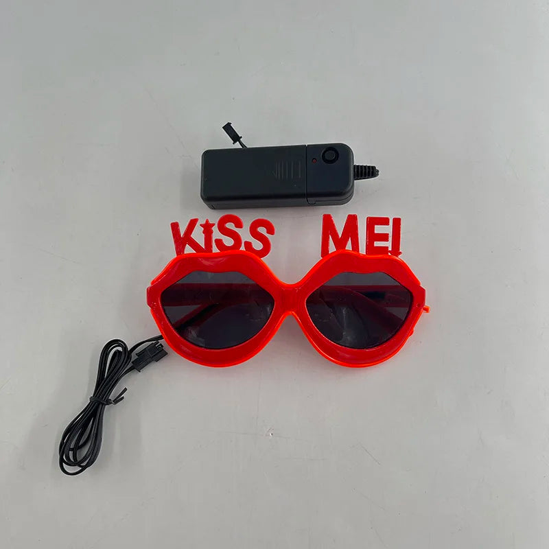 LED Just Married Glasses Wedding Bride To Be Surprise Gift Couple Glasses Souvenirs Glowing Heart Glasses Married Sunglasses