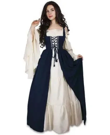 Cosplay Womens'S Medieval Renaissance Costume Cosplay Over Suit Dress Vest Victoria Princess Steam Punk Strap Plus Size