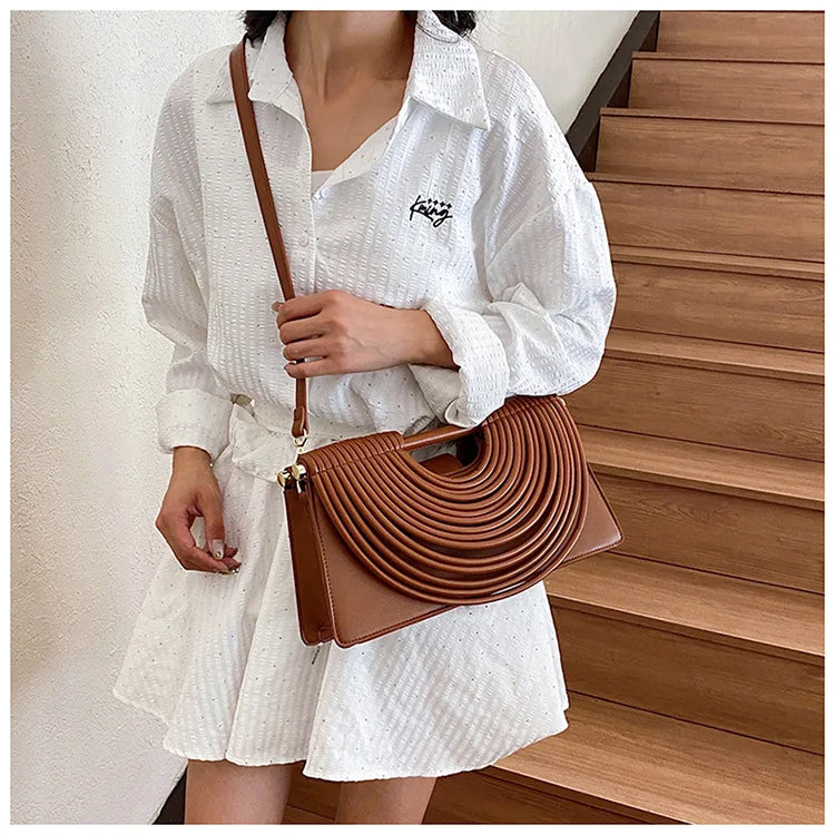 Luxury Evening Handbag For Women Golden Noodle Knot Design Dinner Party Clutch Bag Luxury Designer Square Crossbody Bags