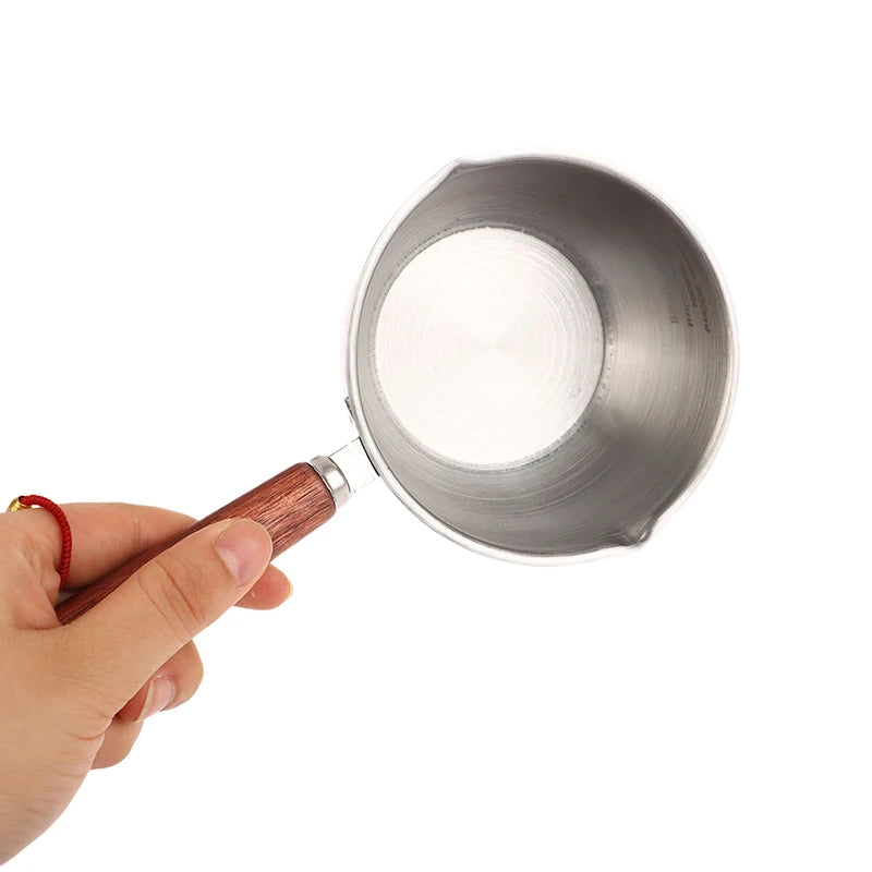 300ML Small Milk Pots Stainless Steel Hot Oil Skillet Household Oil Heater Sauce Pans Kitchen Spice Tool