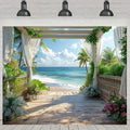 Landscape Window Scene Tapestry Wall Hanging,Perfect for Spring and Summer Decor Party,Birthday,and General Decor Supplies