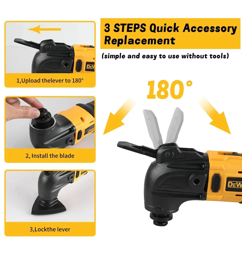 DEWALT 20V MAX Cordless Oscillating Tool 3.2° Angle 6-Speed Multi-Material Trimmer/Cutter for Workshop And Home Renovation