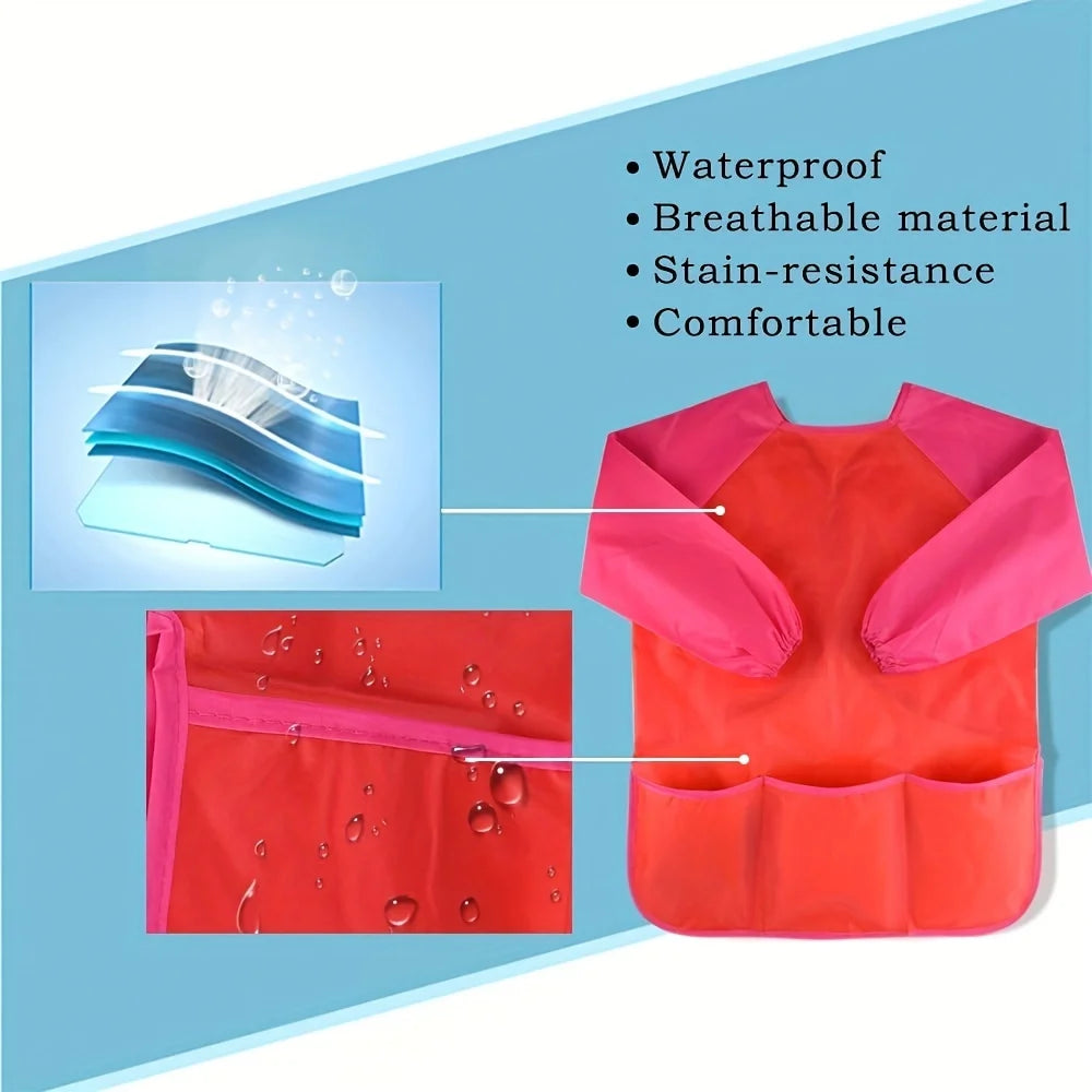 Waterproof Art Smock Art Aprons,Size M Painting Supplies (Paints And Brushes Not Included)