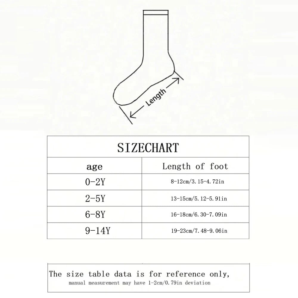 5 Pairs Children's Socks Girls' Socks Mid Tube Socks Autumn/Winter Love Cute Versatile Casual Socks