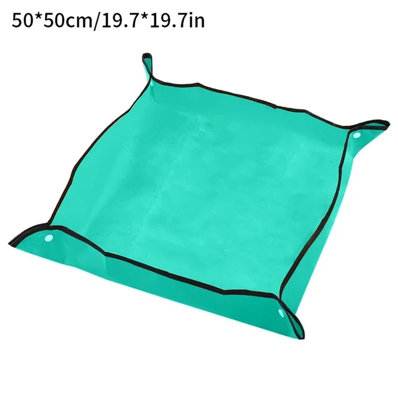 Gardening Mat PE Square Plant Pad Waterproof for Transplanting Flower Pots Potting Mat Foldable Garden Repotting Anti-dirty Tarp