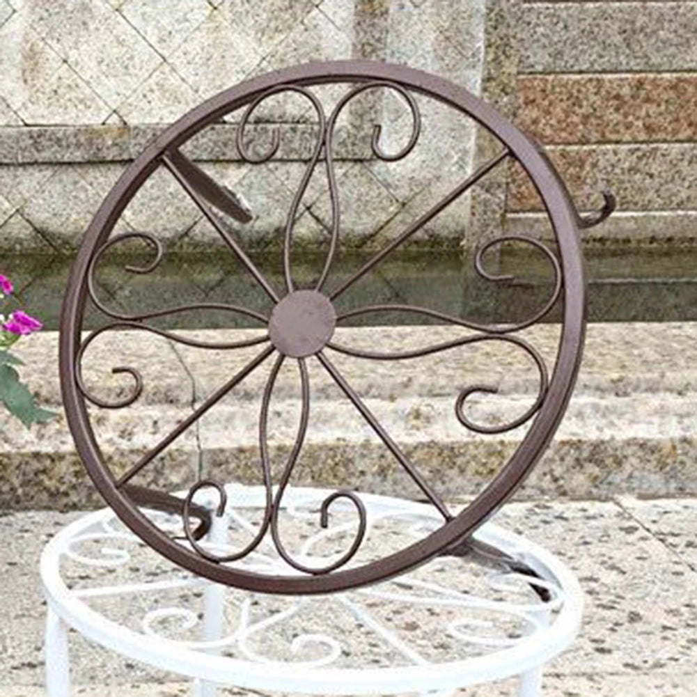 24cm Heavy Duty Metal Rustproof Iron Plant Stand Flower Pot Base Holder Home Garde  Indoor Outdoor Plant Display