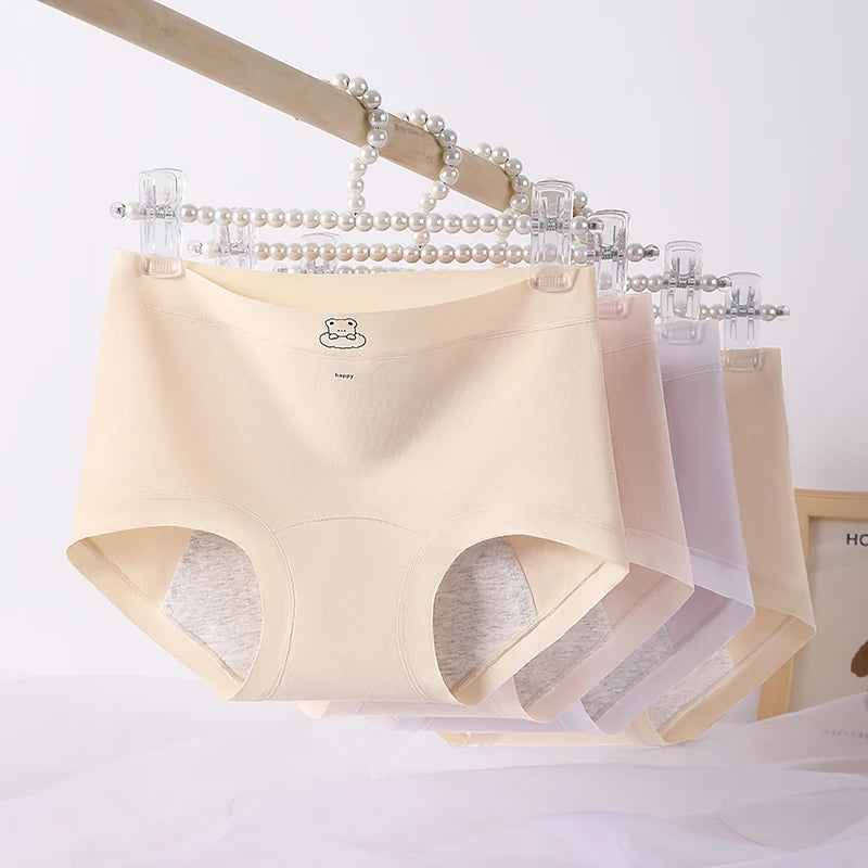 Women's Menstrual Panties Woman Reusable Menstrual Pads Period Underwear Women's Cotton Briefs Menstruation Sexy Super Absorbent