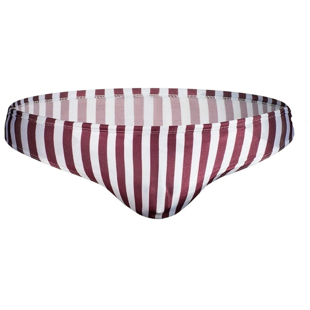 Men's Swim Trunks Sexy Striped swimming trunks Sexy Beach mens bikini underwear Hot Spring Pool Swim Trunks Male swimming briefs