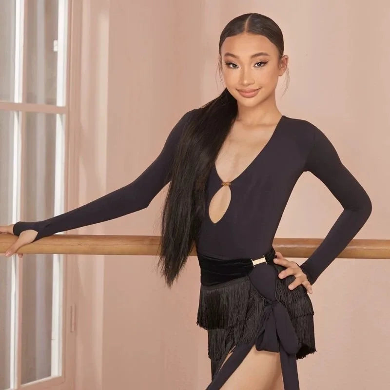 Dance costume latin american dance dress Fringed dress dance wear latin practice wear latin dance competition dresses stage