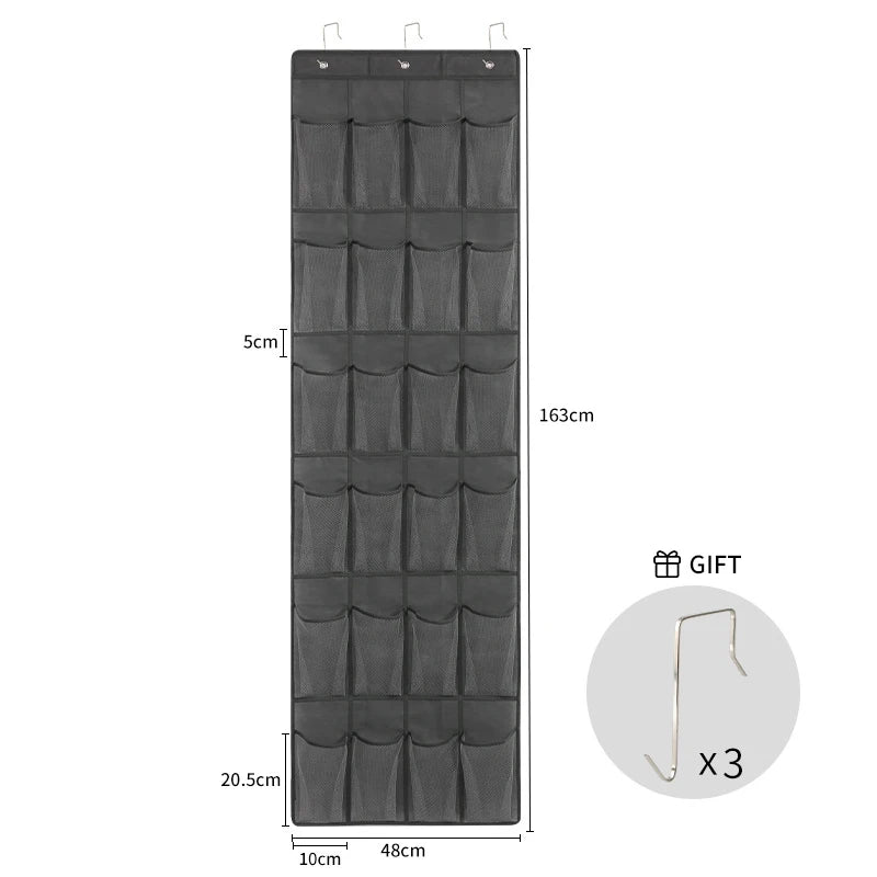 Wall Hanging Shoe Storage Organizer Bag Shoes Rack Over The Door Fabric Cabinet Closet Organizer For Shoes Clothes Storage Bag