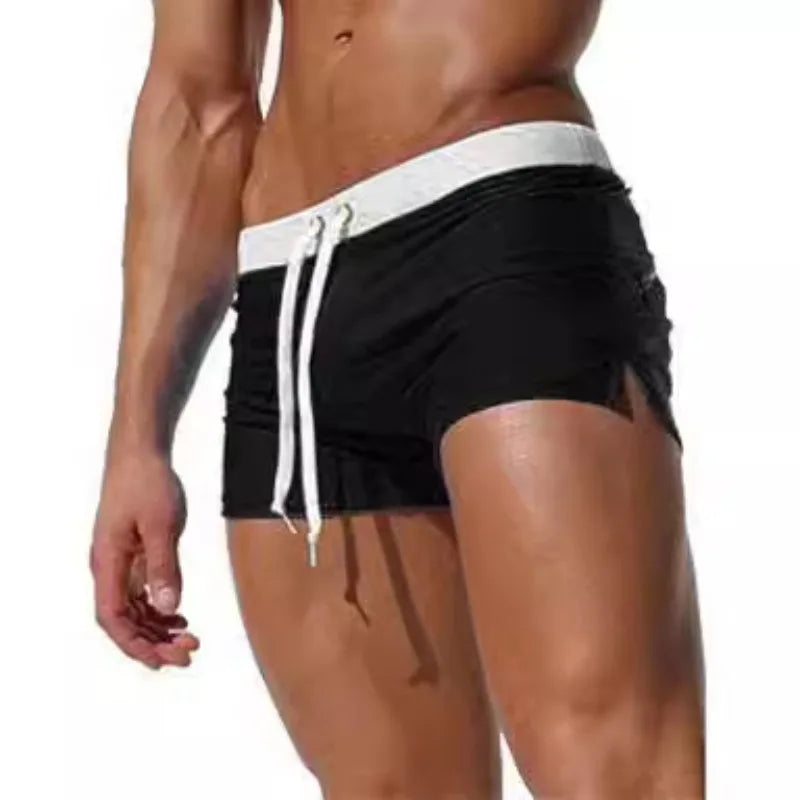 Mens Trunks Boxer Swimming Fashion Back Pocket Design Beach Pants Breathable Beach Shorts for Men