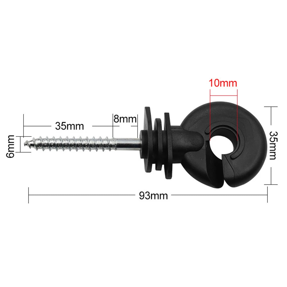 Garden Fencing Trellis 30PCS Premium Electric Fence Insulators For Strong And Safe Wire Connections Carbon Steel Black Insulator