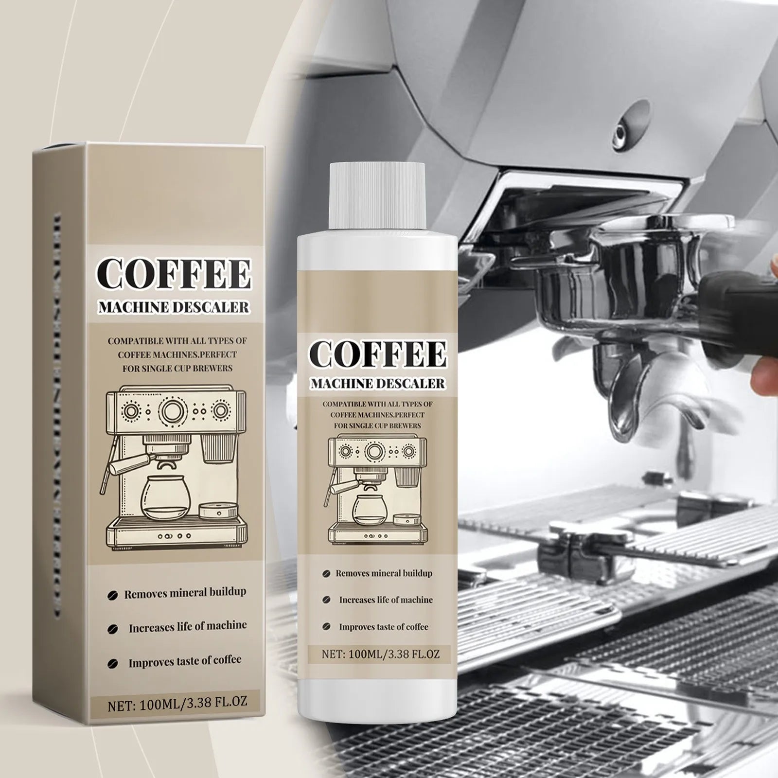 Coffee Machine Cleaning Solution Descaling Agent Get Cleaning All-Purpose Cleaner Kitchen Accessories 1 Bottle 100ml