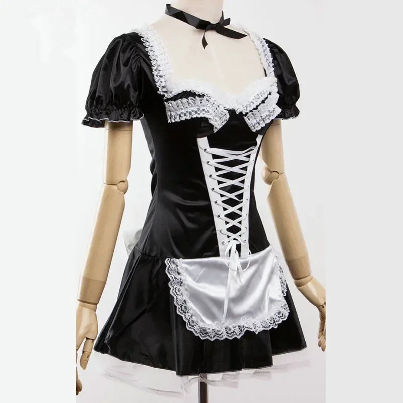 Cute French Maid Costume Cosplay Lolita Costume Cosplay Halloween Party Fancy Dress Up