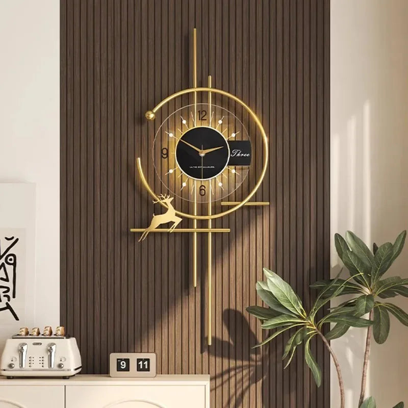 Popular Dining Room Wall Clock Minimalist Luxury Decor Silent Quartz Clock Creative Kitchen Living Room Art Home Decor