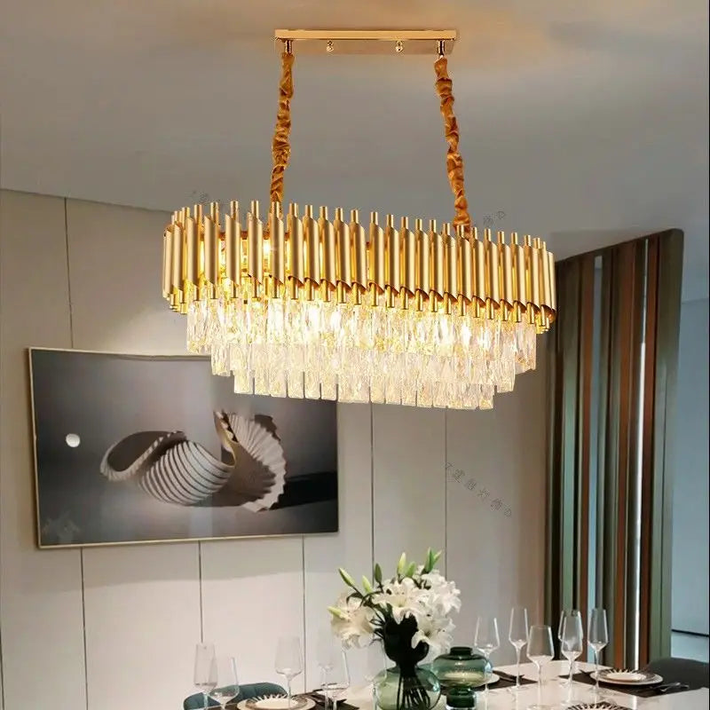 Luxury Modern Living Room Crystal Ceiling Chandelier Lighting Light Lustre Indoor Dining Bedroom Home Decor Hanging Pendant Lamp