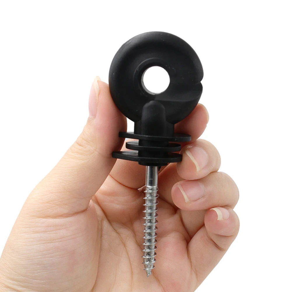 Garden Fencing Trellis 30PCS Premium Electric Fence Insulators For Strong And Safe Wire Connections Carbon Steel Black Insulator