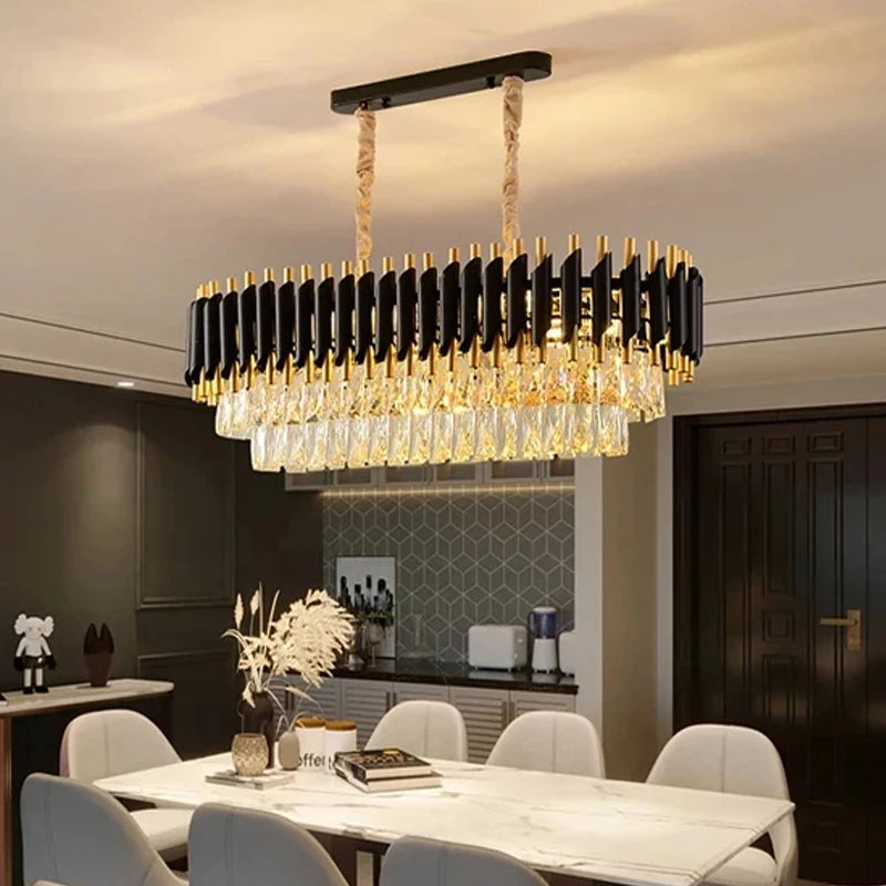 Luxury Modern Living Room Crystal Ceiling Chandelier Lighting Light Lustre Indoor Dining Bedroom Home Decor Hanging Pendant Lamp