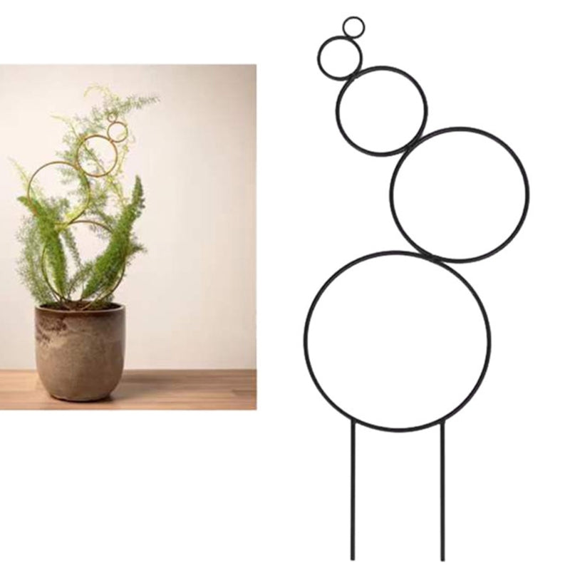 14” Round Climbing Vine Trellis Metal Iron Plant Support Frame Garden Balcony Plant Flower Trellis Vegetables Bracket