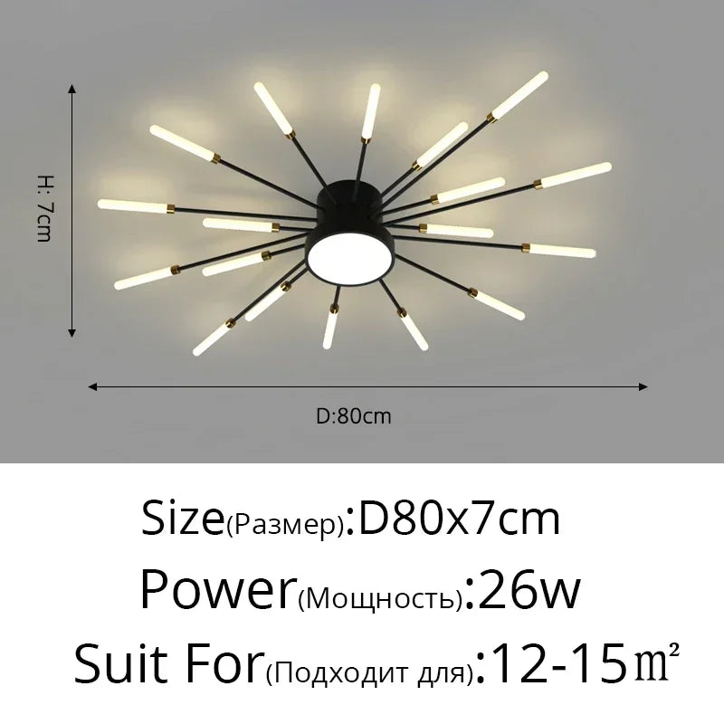 Modern LED Ceiling Lamp Luxury Household Living Dining Room Chandelier Home Decor Bedroom Pendant Light Kitchen Lustres Fixtures