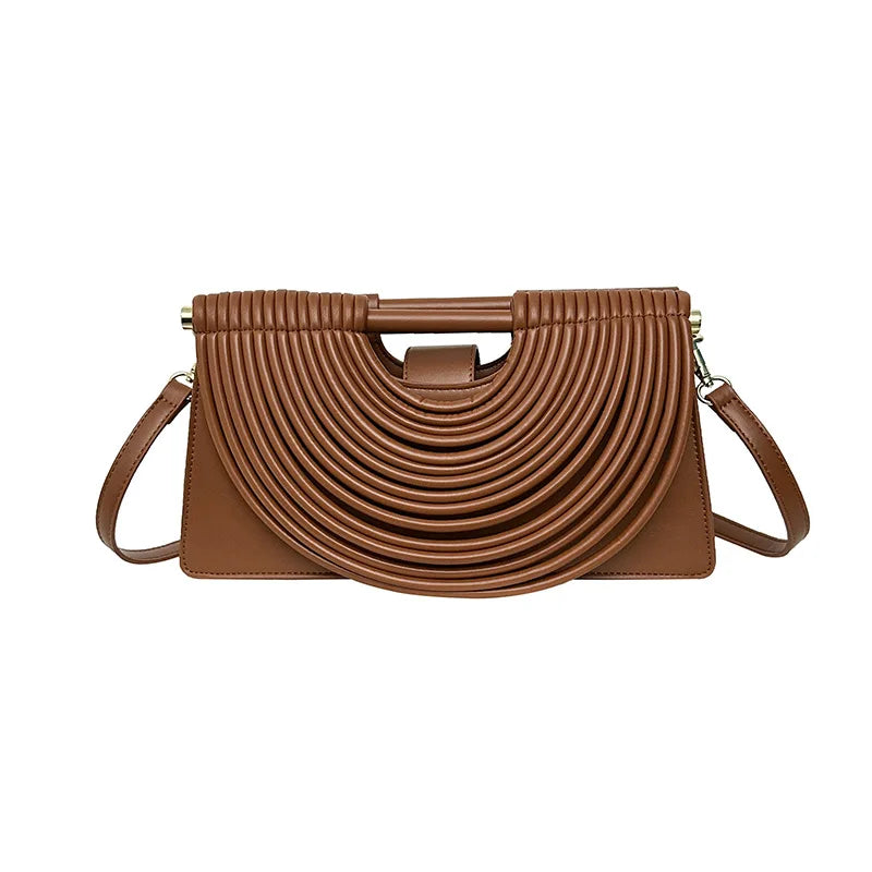 Luxury Evening Handbag For Women Golden Noodle Knot Design Dinner Party Clutch Bag Luxury Designer Square Crossbody Bags