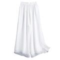Women Chinese Classical Dance Clothing Female Elegant Trousers Practiice Clothes Modern Elastic Waist Ethnic Pants White Black