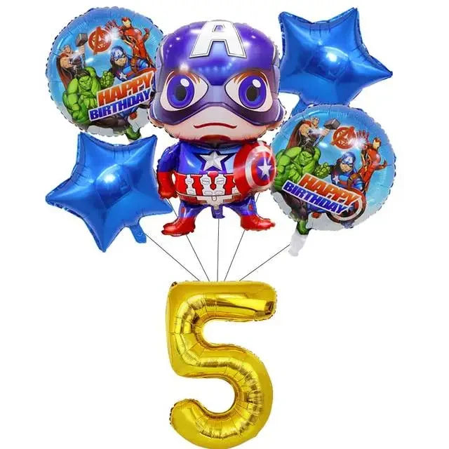 Marvel The Avengers Birthday Supplies Disposable Plate Napkin Cup Tablecloth Balloon for Kids Boy Superhero Party Decorations
