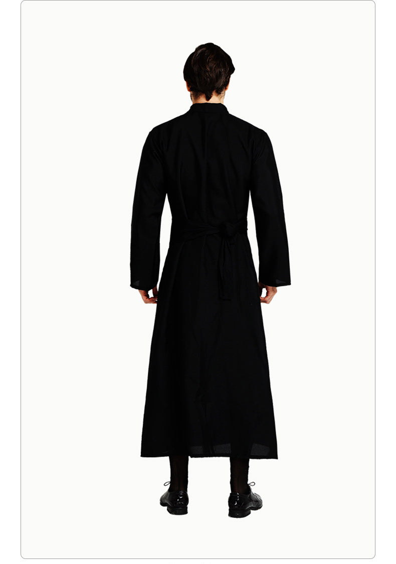 Adult Priest Pastor Minister Costume Men Religious Missionaries Clergyman Costumes Carnival Purim Mardi Gras Vocaloid Cosplay