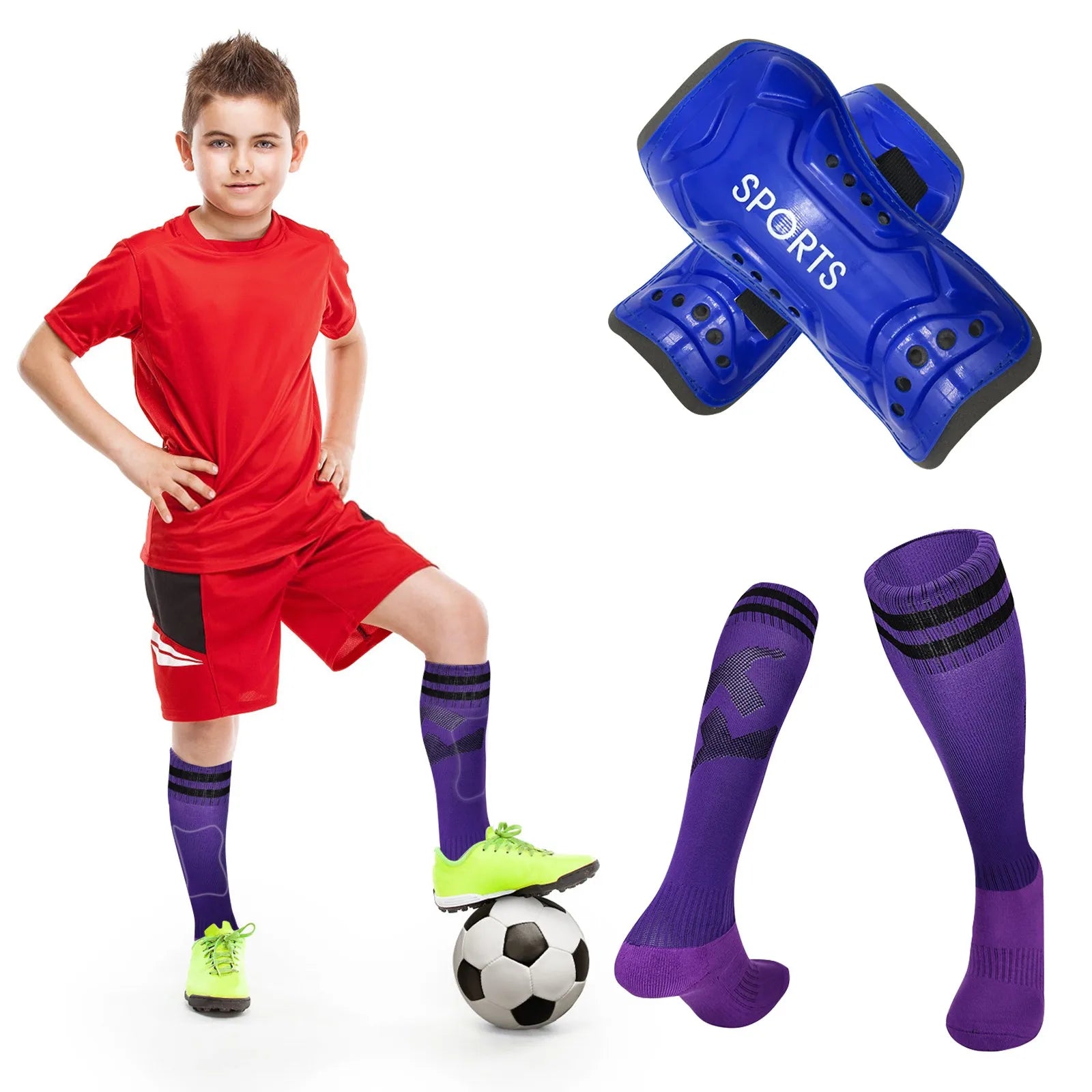 Professional Football Socks for Kids Boys Sports Long Tube Rubber Anti-Slip Man Soccer Thickened Towel Bottom Sweat Absorbing