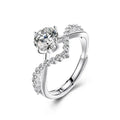 1/2pcs Silver Color Shiny Zircon Matching Couple Rings Luxury Delicate Wedding Rings Set for Women Men Charm Jewelry Accessories