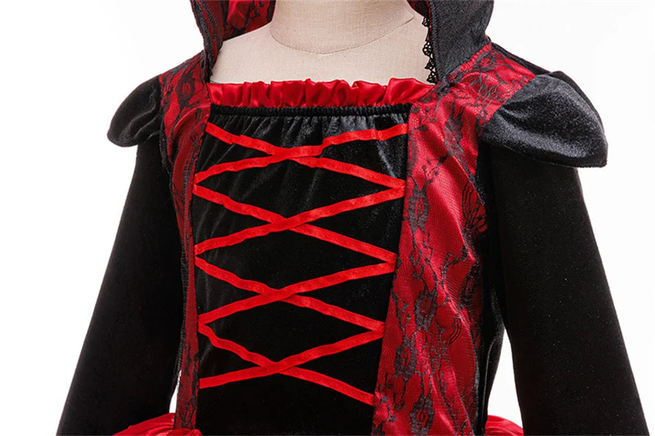 Halloween children Costumes Girls Princess Dresses Ghost Clothes Horror Vampire Cloak Performance Costumes Carnival Outfit