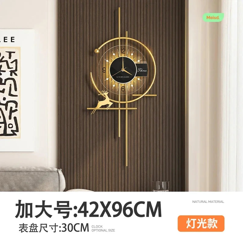 Popular Dining Room Wall Clock Minimalist Luxury Decor Silent Quartz Clock Creative Kitchen Living Room Art Home Decor