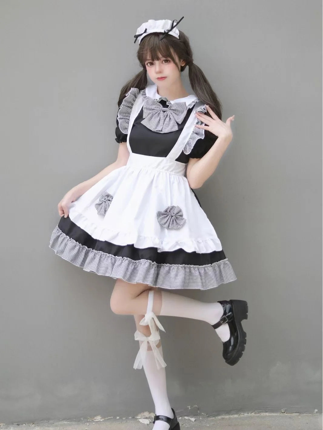 Maid Costumes Black White Maid Outfit Anime Cosplay Sexy Gothic Lolitamiad Dress Kawaii Fairy Uniform Plus Size Lingerie Clothes