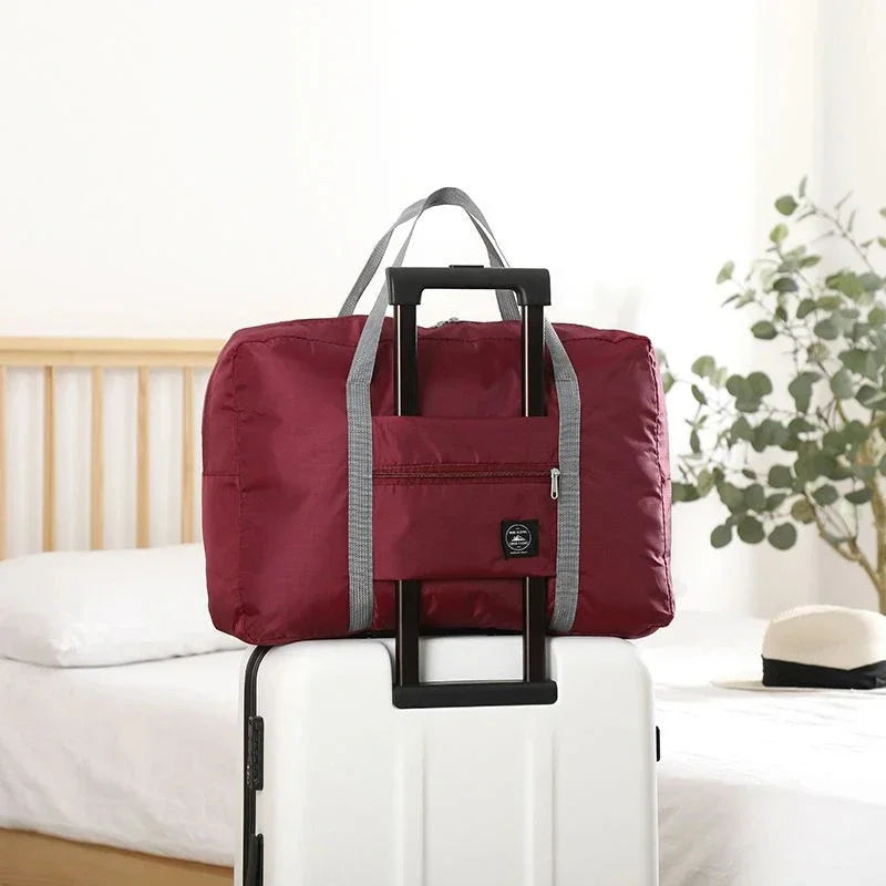 Foldable travel luggage bag, airline carry-on bag, lightweight large-capacity bag, sports weekend travel