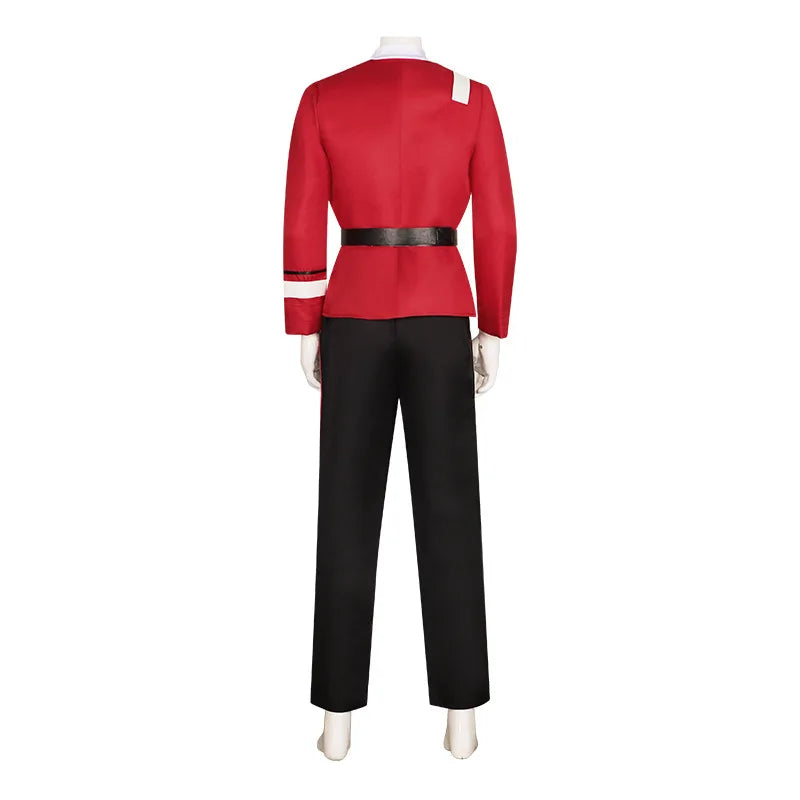 Anime World Hiking Role Playing Strange Costumes Captain Pike Red Jacket Top Pants Underwear Fleet Uniform Halloween Set Party