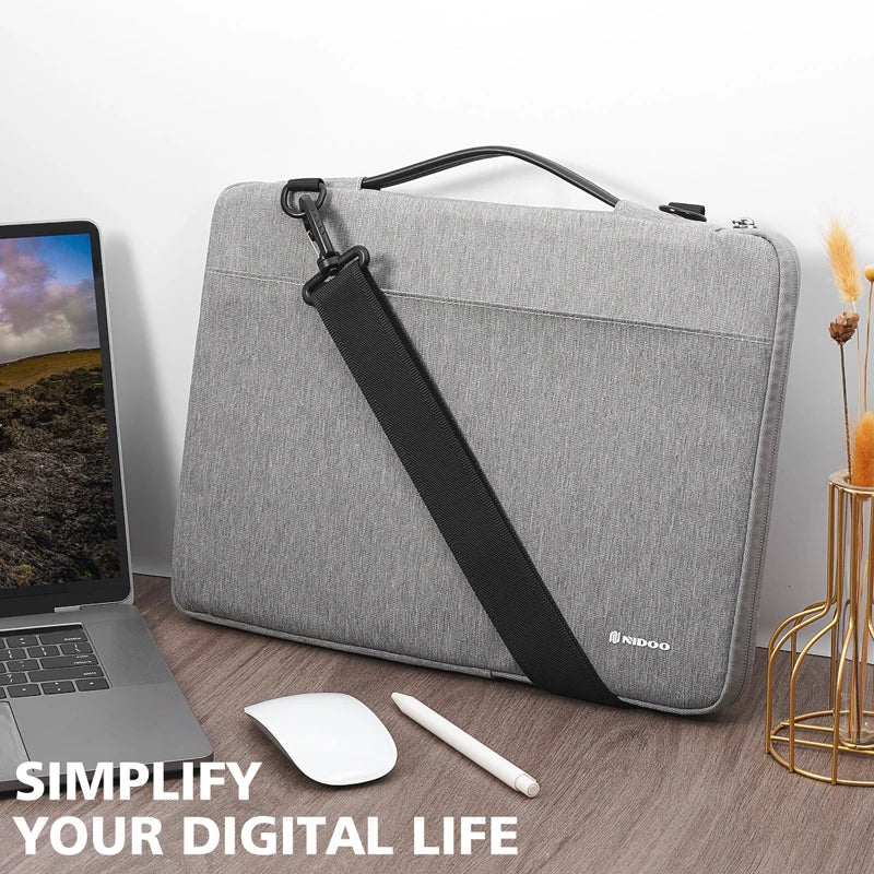 NIDOO Laptop Bag Sleeve 10 13 14 15.6 Inch Waterproof Notebook Case For Macbook Air Pro Computer Shoulder Handbag Briefcase