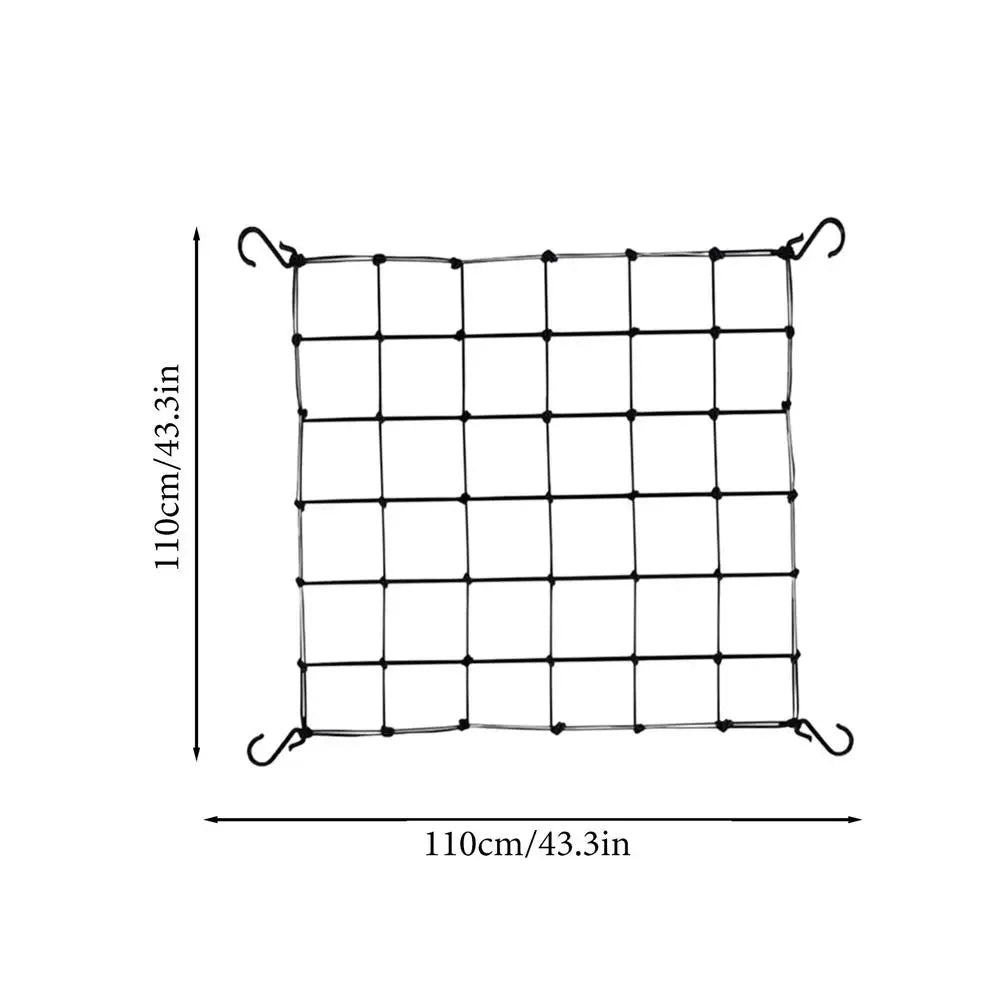 Trellis Net for Grow Tent Elastic Hydroponics Support Plant Net with Hooks Growing Net 44 Inch Grid Heavy-Duty Construction