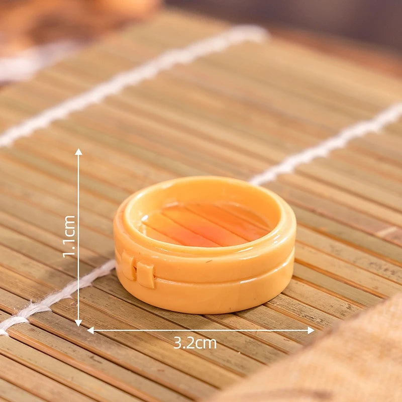 Dollhouse Mini Steamer and Miniature Food Toy Set + Kitchen Steamed Bun Decorations