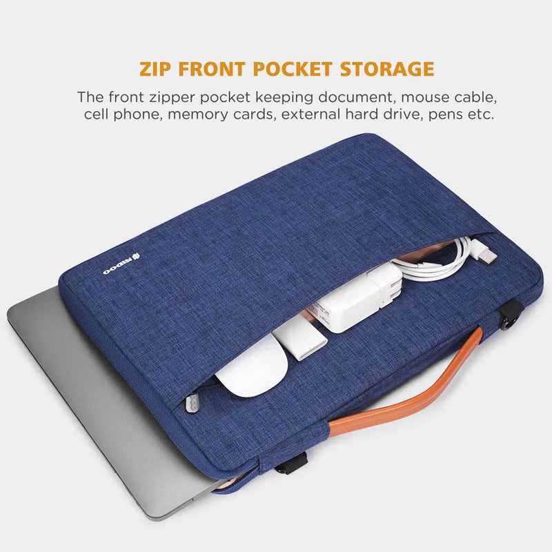 NIDOO Laptop Bag Sleeve 10 13 14 15.6 Inch Waterproof Notebook Case For Macbook Air Pro Computer Shoulder Handbag Briefcase