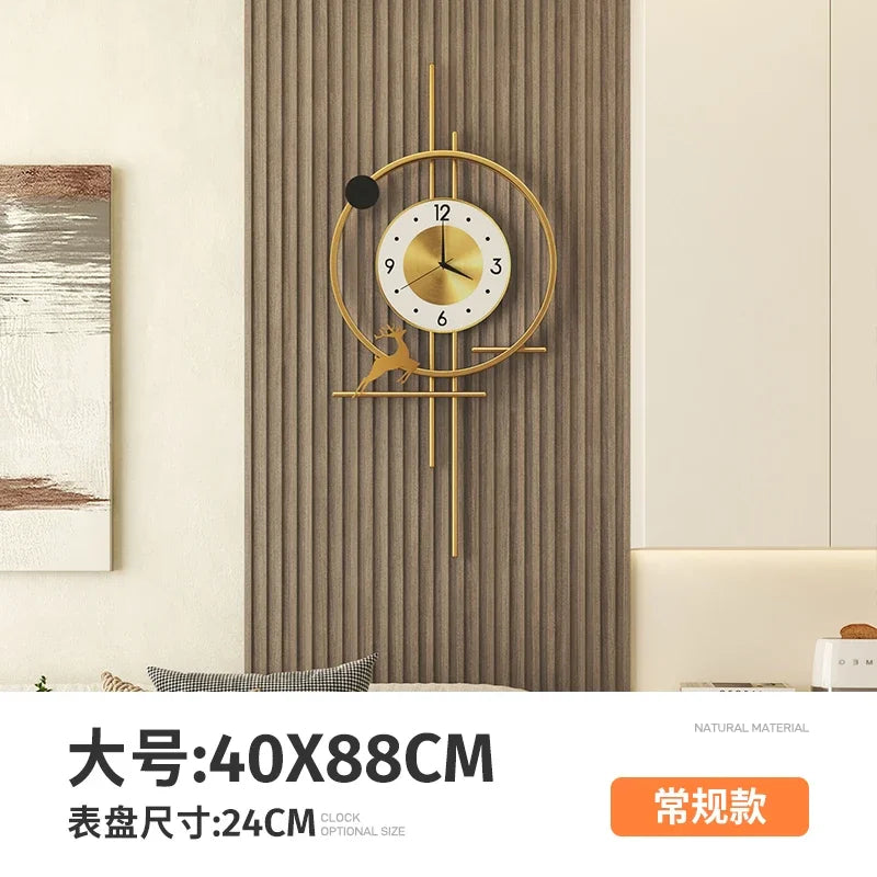 Popular Dining Room Wall Clock Minimalist Luxury Decor Silent Quartz Clock Creative Kitchen Living Room Art Home Decor