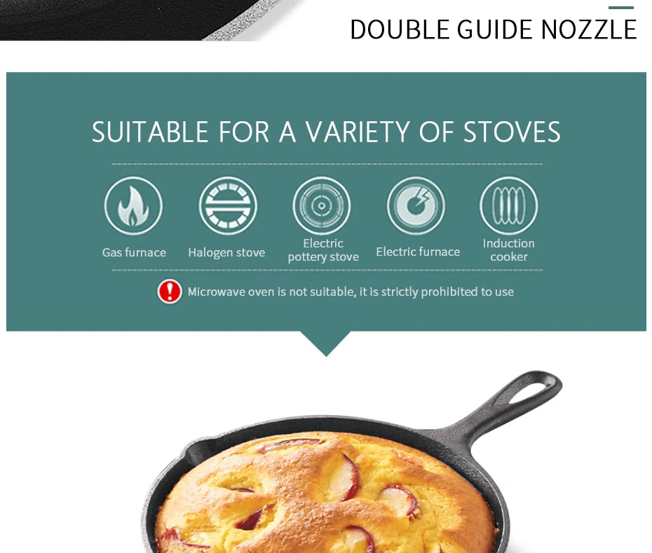 Cast Iron Frying Pan,14/16/20cm Non-stick Skillet Kitchen Fry Pot Breakfast Pan Omelette Pancake Pot Induction Cooking Cookware
