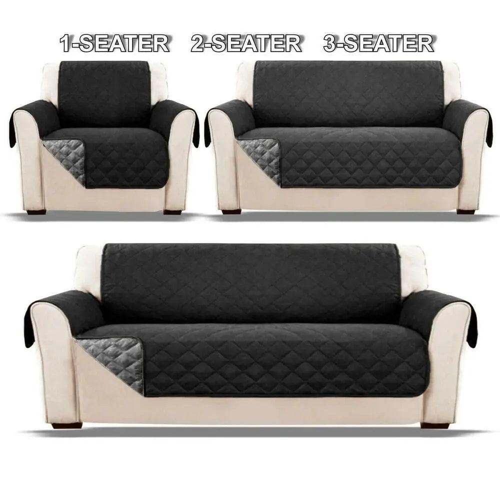 Waterproof Sofa Cover Quilted Anti-wear Couch Cover for Dog Pet Kids Recliner Armchair Furniture Slipcovers 1/2/3 Seater Protect