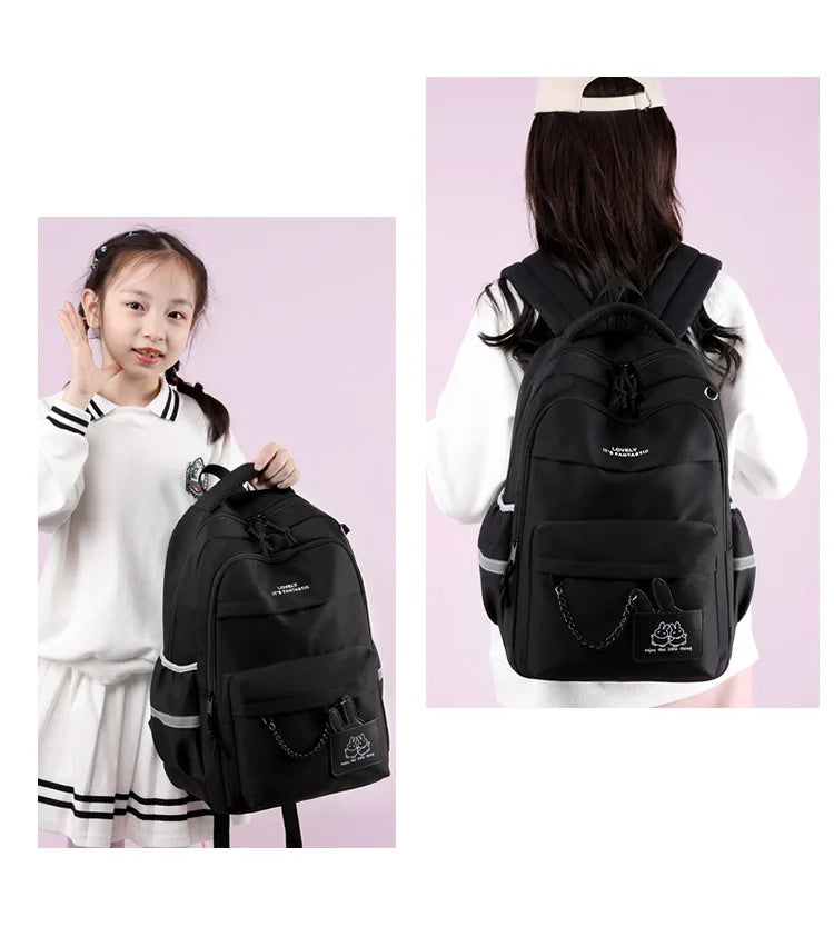 Fengdong kids school bag cute school backpack for girls children kawaii bookbag primary students gift large capacity backpack