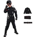 Costumes de policier du SWAT pour enfants, uniforme de police de carnaval pour enfants, armée, policier, soldat, Hallo