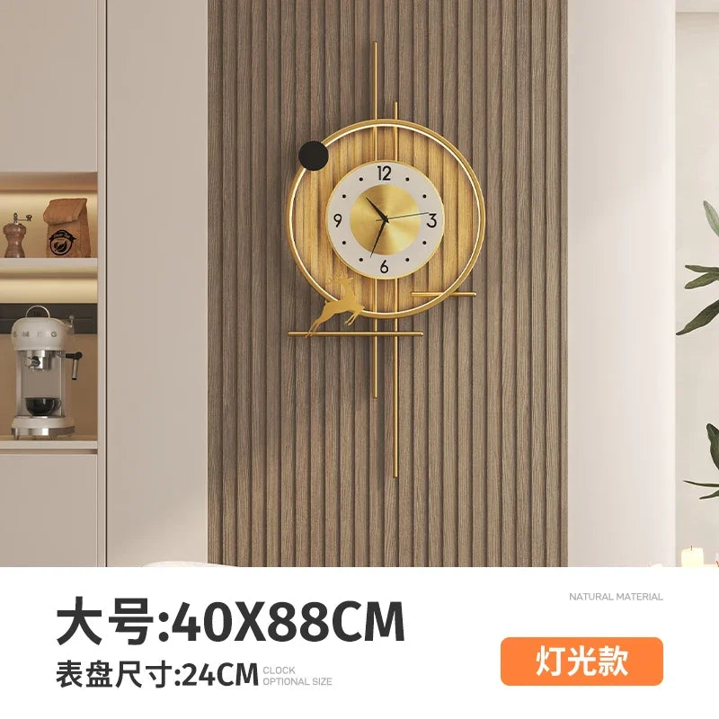 Popular Dining Room Wall Clock Minimalist Luxury Decor Silent Quartz Clock Creative Kitchen Living Room Art Home Decor