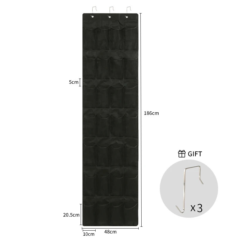 Wall Hanging Shoe Storage Organizer Bag Shoes Rack Over The Door Fabric Cabinet Closet Organizer For Shoes Clothes Storage Bag