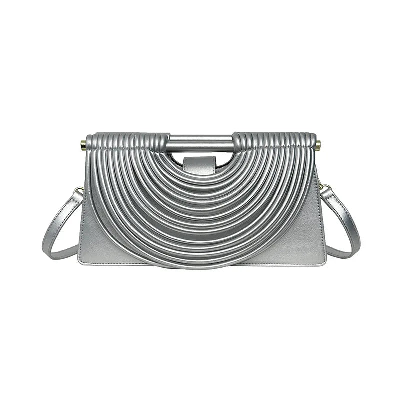 Luxury Evening Handbag For Women Golden Noodle Knot Design Dinner Party Clutch Bag Luxury Designer Square Crossbody Bags